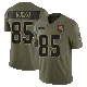 ＃85 Youth David Njoku Olive Limited Cleveland Browns 2025 Salute to Service Jersey