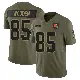 ＃85 Youth Isaiah Wooden Olive Limited Cleveland Browns 2025 Salute to Service Jersey