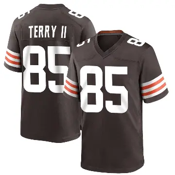 ＃85 Youth Jermaine Terry II Brown Game Cleveland Browns Team Color Jersey