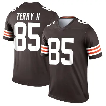 ＃85 Youth Jermaine Terry II Brown Legend Cleveland Browns Jersey