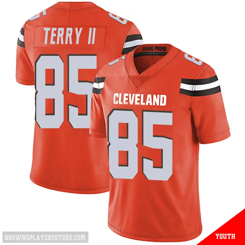 ＃85 Youth Jermaine Terry II Orange Limited Cleveland Browns Alternate Vapor Untouchable Jersey