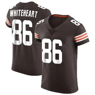 ＃86 Men's Blake Whiteheart Brown Elite Cleveland Browns Vapor Jersey