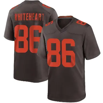 ＃86 Men's Blake Whiteheart Brown Game Cleveland Browns Alternate Jersey