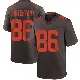 ＃86 Men's Blake Whiteheart Brown Game Cleveland Browns Alternate Jersey