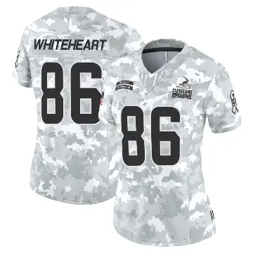 ＃86 Women's Blake Whiteheart Arctic Camo Limited Cleveland Browns 2024 Salute to Service Jersey