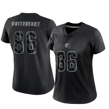 ＃86 Women's Blake Whiteheart Black Limited Cleveland Browns Reflective Jersey