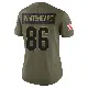 ＃86 Women's Blake Whiteheart Olive Limited Cleveland Browns 2025 Salute to Service Jersey