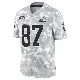 ＃87 Men's Kole Wilson Arctic Camo Limited Cleveland Browns 2024 Salute to Service Jersey