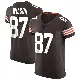 ＃87 Men's Kole Wilson Brown Elite Cleveland Browns Vapor Jersey