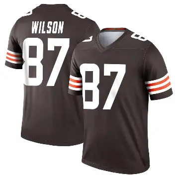 ＃87 Men's Kole Wilson Brown Legend Cleveland Browns Jersey