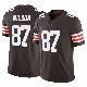 ＃87 Men's Kole Wilson Brown Limited Cleveland Browns Vapor F.U.S.E. Jersey