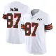 ＃87 Men's Kole Wilson White Limited Cleveland Browns Vapor 1946 Collection Alternate Jersey
