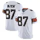 ＃87 Men's Kole Wilson White Limited Cleveland Browns Vapor Untouchable Jersey