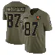 ＃87 Men's Marcus Santos-Silva Olive Limited Cleveland Browns 2025 Salute to Service Jersey