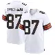 ＃87 Men's Marcus Santos-Silva White Game Cleveland Browns Jersey