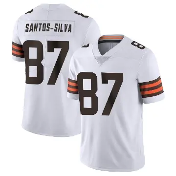 ＃87 Men's Marcus Santos-Silva White Limited Cleveland Browns Vapor Untouchable Jersey