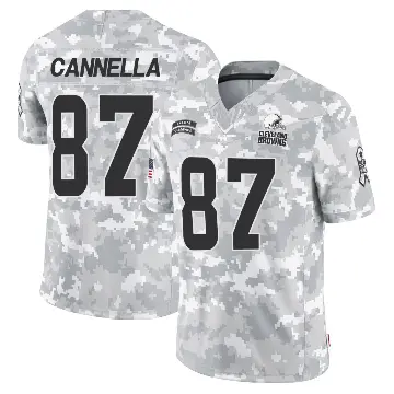 ＃87 Men's Sal Cannella Arctic Camo Limited Cleveland Browns 2024 Salute to Service Jersey