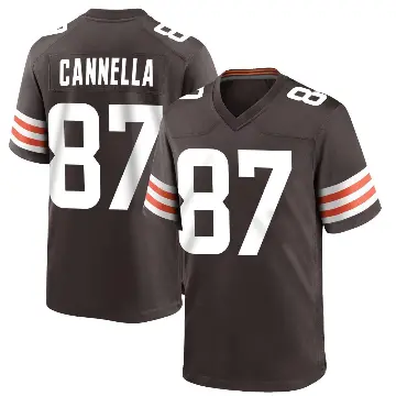 ＃87 Men's Sal Cannella Brown Game Cleveland Browns Team Color Jersey