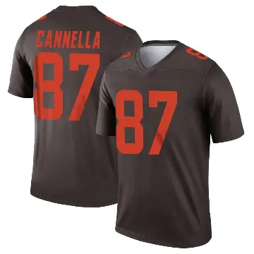 ＃87 Men's Sal Cannella Brown Legend Cleveland Browns Alternate Jersey
