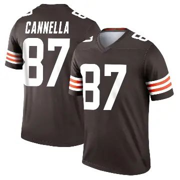 ＃87 Men's Sal Cannella Brown Legend Cleveland Browns Jersey