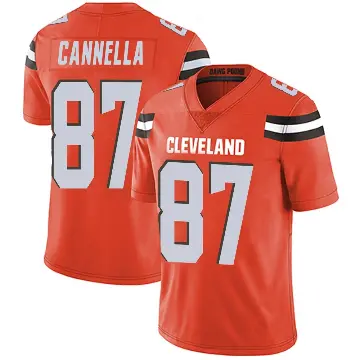 ＃87 Men's Sal Cannella Orange Limited Cleveland Browns Alternate Vapor Untouchable Jersey