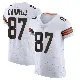 ＃87 Men's Sal Cannella White Elite Cleveland Browns Vapor Jersey