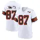 ＃87 Men's Sal Cannella White Game Cleveland Browns 1946 Collection Alternate Jersey