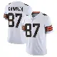 ＃87 Men's Sal Cannella White Limited Cleveland Browns Vapor Untouchable Jersey