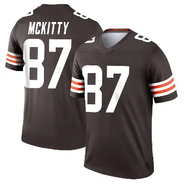 ＃87 Men's Tre' McKitty Brown Legend Cleveland Browns Jersey