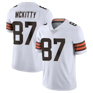 ＃87 Men's Tre' McKitty White Limited Cleveland Browns Vapor Untouchable Jersey