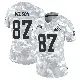 ＃87 Women's Kole Wilson Arctic Camo Limited Cleveland Browns 2024 Salute to Service Jersey