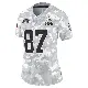 ＃87 Women's Kole Wilson Arctic Camo Limited Cleveland Browns 2024 Salute to Service Jersey