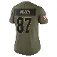 ＃87 Women's Kole Wilson Olive Limited Cleveland Browns 2025 Salute to Service Jersey