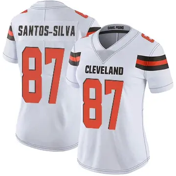 ＃87 Women's Marcus Santos-Silva White Limited Cleveland Browns Vapor Untouchable Jersey