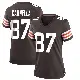 ＃87 Women's Sal Cannella Brown Game Cleveland Browns Team Color Jersey