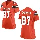 ＃87 Women's Sal Cannella Orange Game Cleveland Browns Alternate Jersey