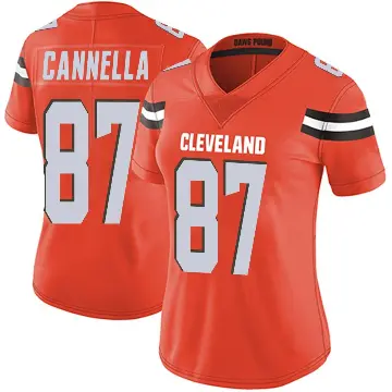 ＃87 Women's Sal Cannella Orange Limited Cleveland Browns Alternate Vapor Untouchable Jersey