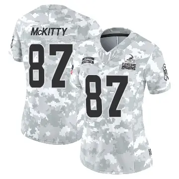 ＃87 Women's Tre' McKitty Arctic Camo Limited Cleveland Browns 2024 Salute to Service Jersey