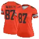 ＃87 Women's Tre' McKitty Orange Legend Cleveland Browns Inverted Jersey