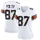 ＃87 Women's Tre' McKitty White Game Cleveland Browns Jersey