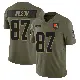 ＃87 Youth Kole Wilson Olive Limited Cleveland Browns 2025 Salute to Service Jersey