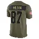＃87 Youth Kole Wilson Olive Limited Cleveland Browns 2025 Salute to Service Jersey