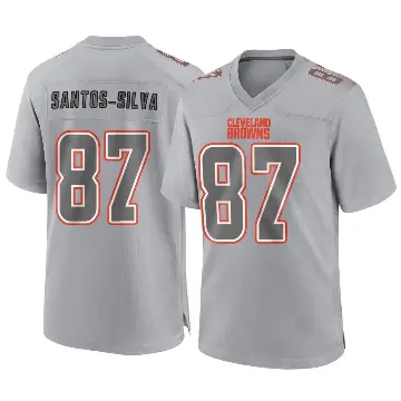 ＃87 Youth Marcus Santos-Silva Gray Game Cleveland Browns Atmosphere Fashion Jersey
