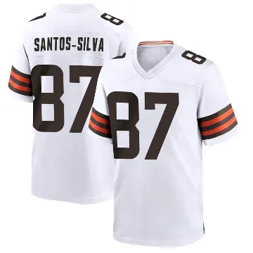 ＃87 Youth Marcus Santos-Silva White Game Cleveland Browns Jersey