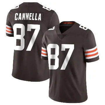 ＃87 Youth Sal Cannella Brown Limited Cleveland Browns Team Color Vapor Untouchable Jersey