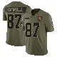 ＃87 Youth Sal Cannella Olive Limited Cleveland Browns 2025 Salute to Service Jersey