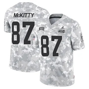 ＃87 Youth Tre' McKitty Arctic Camo Limited Cleveland Browns 2024 Salute to Service Jersey