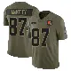 ＃87 Youth Tre' McKitty Olive Limited Cleveland Browns 2025 Salute to Service Jersey