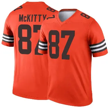 ＃87 Youth Tre' McKitty Orange Legend Cleveland Browns Inverted Jersey