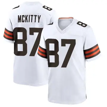 ＃87 Youth Tre' McKitty White Game Cleveland Browns Jersey